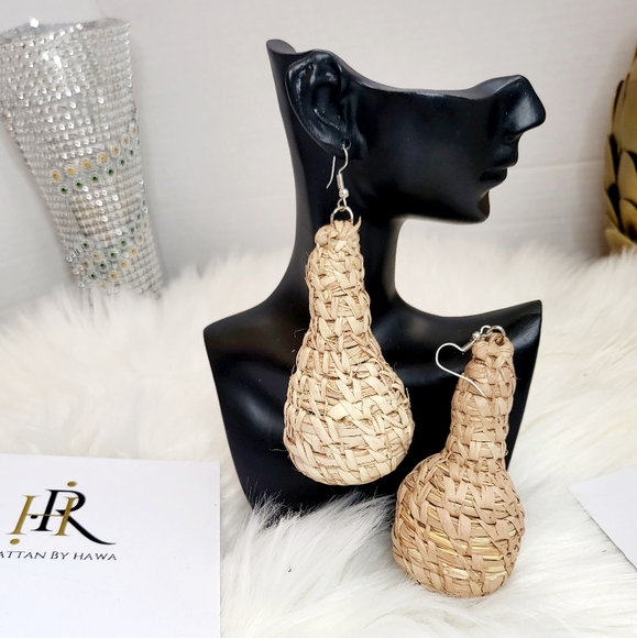 Handmade Rattan earings - Picture 7 of 7